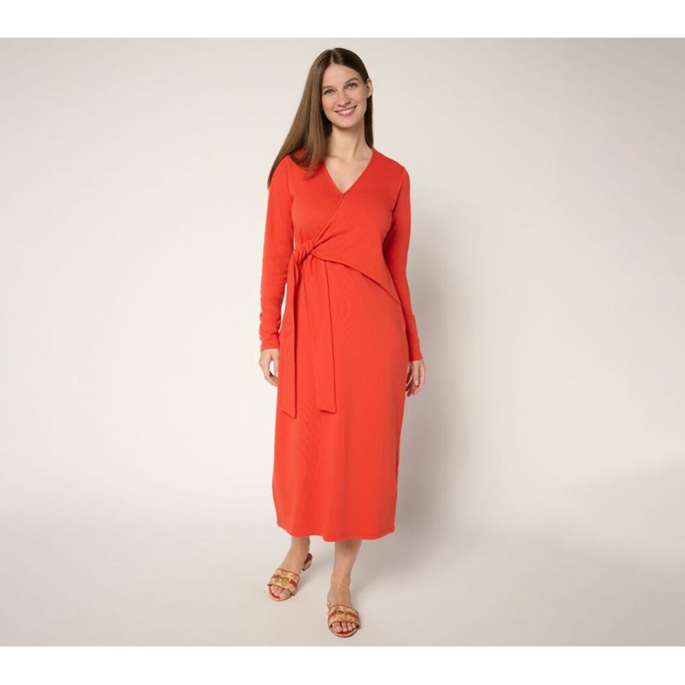 SUNNYLiFE Women's Dress Sz M French Terry Tie Waist Red